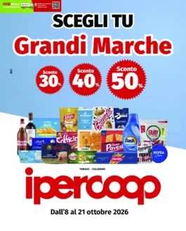 Volantino Ipercoop – Nova Coop Grandi Marche: offerte dall’8 al 21 ottobre 2026 dal 8 ottobre