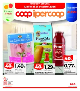 Sfoglia il contenuto: Ipercoop – Unicoop Etruria Centro Unicoop Etruria – Offerte 8-21 ottobre 2026 dal 8 ottobre