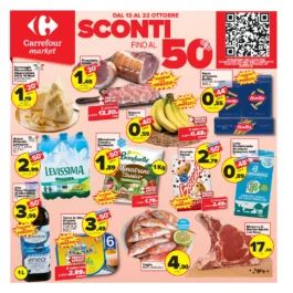 Carrefour Market: sconti fino al 50% dal 13 ottobre