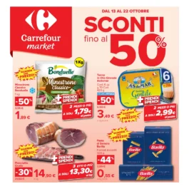 Carrefour Market SCONTI dal 13 ottobre