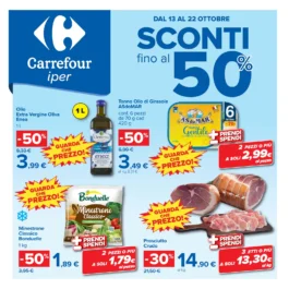 Sfoglia il contenuto: Carrefour Iper SCONTI fino al 50% dal 13 ottobre