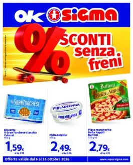 Sigma – OK Sigma – Milano SCONTI senza freni dal 6 ottobre
