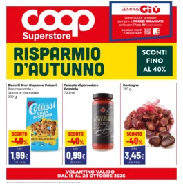 Coop – Coop Casarsa gruppo A Risparmio d’Autunno dal 15 ottobre