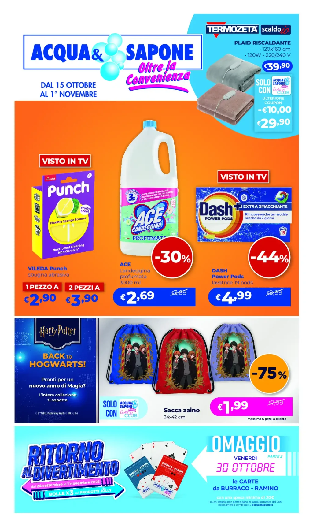 Sfoglia il contenuto: Acqua & Sapone – Acqua e Sapone Cesar Toscana e Umbria Oltre la Convenienza dal 15 ottobre