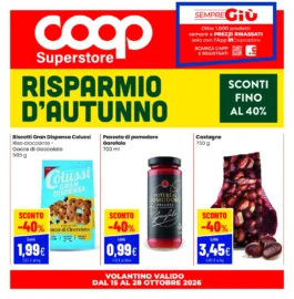 Volantino Coop Superstore – Trento SAIT RISPARMIO D’AUTUNNO dal 15 ottobre