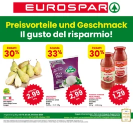 Eurospar – Nord – Alto Adige offerte della settimana dal 15 al 28 ottobre 2026