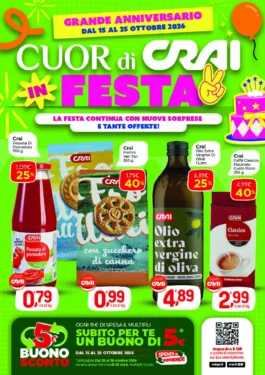CUOR di CRAI – Sardegna Simpatia IN FESTA dal 15 ottobre
