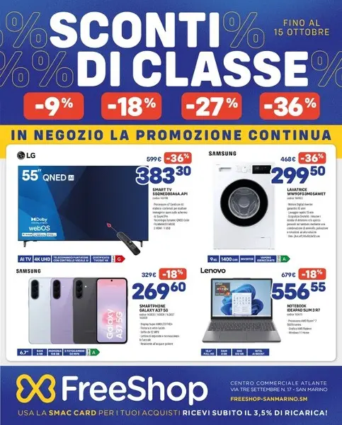 Sfoglia il contenuto: Volantino FreeShop – San Marino Sconti di Classe