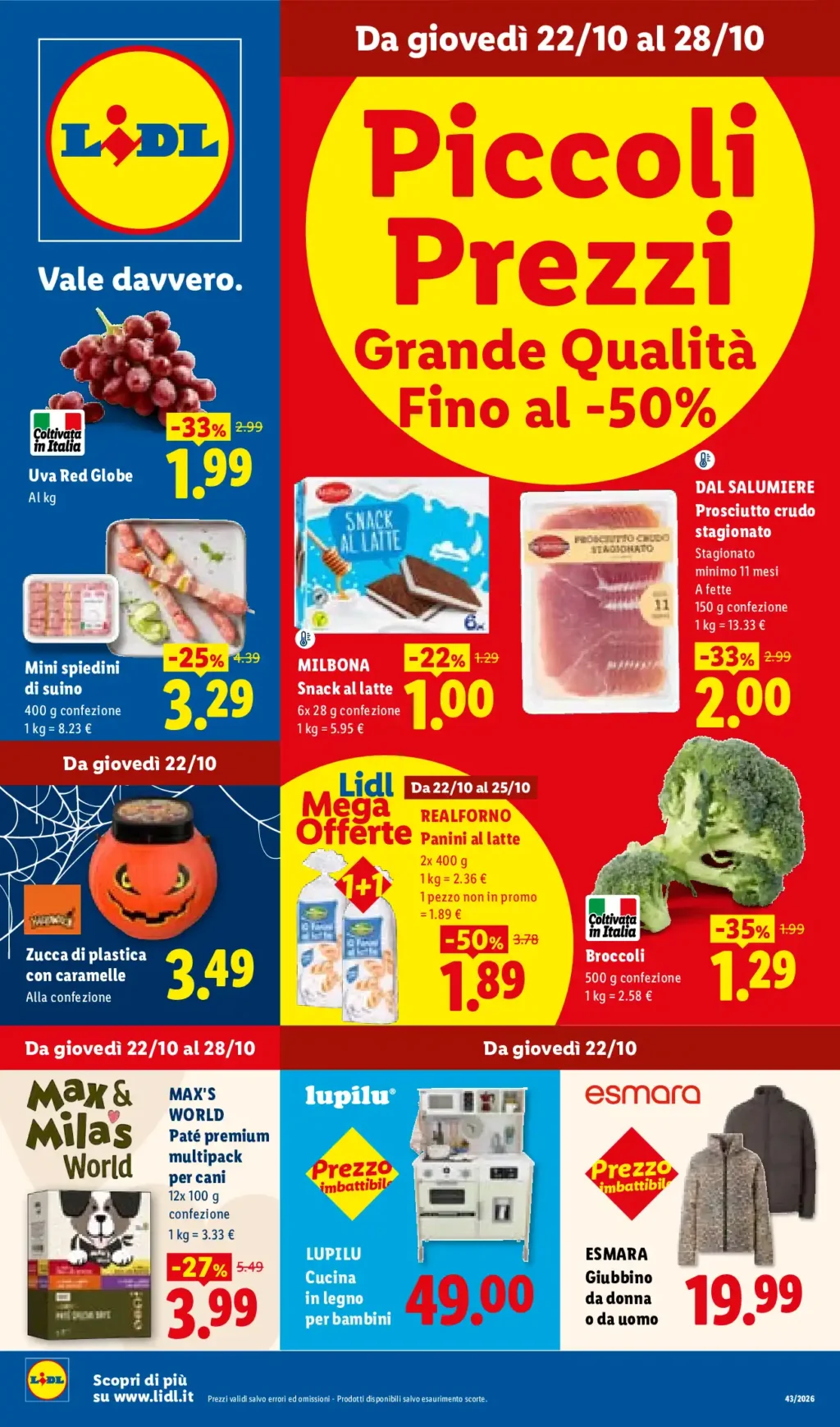 Sfoglia il contenuto: Volantino Lidl – nazionale Piccoli Prezzi Grande Qualità dal 22 ottobre