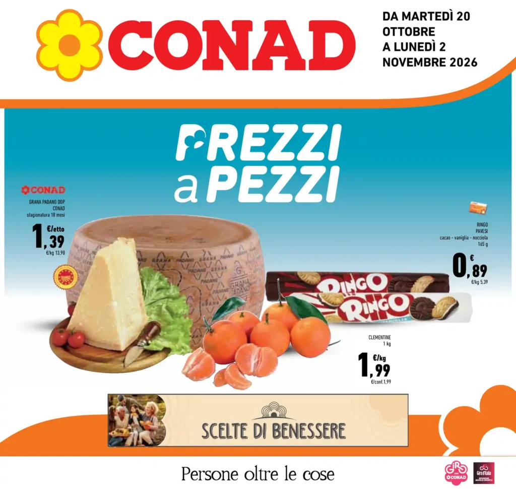 Sfoglia il contenuto: Conad – Vicenza e Verona – DAO Prezzi a pezzi dal 20 ottobre
