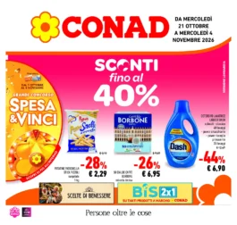 Conad – Lombardia – rete occidentale SCONTI fino al 40% dal 21 ottobre