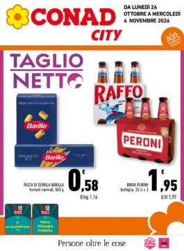Sfoglia il contenuto: Volantino Conad City – Puglia e Basilicata PAC Taglio Netto dal 26 ottobre