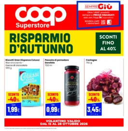 Sfoglia il contenuto: Coop Superstore – Casarsa SAIT RISPARMIO D’AUTUNNO dal 15 ottobre
