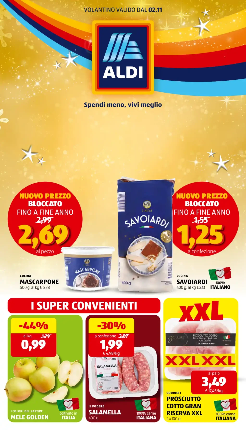 Sfoglia il contenuto: Aldi CONVIENE OGNI GIORNO! dal 2 novembre