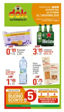 Volantino DOK Supermercati – DOK – Calabria Offerte dal 22 Ottobre al 1 Novembre 2026