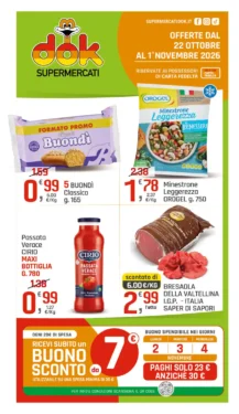 Volantino DOK Supermercati – DOK – Istituzionale Puglia-Basilicata-Molise dal 22 ottobre