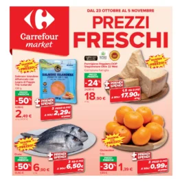 Volantino Carrefour Market: Prezzi Freschi dal 23 ottobre