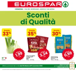 Eurospar – Nord – Cremona Sconti di Qualità dal 29 ottobre
