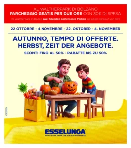 Volantino Esselunga – Bolzano locale Autunno, tempo di offerte dal 22 ottobre