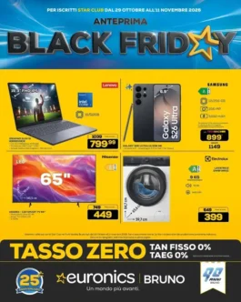 Sfoglia il contenuto: Euronics – BRUNO ANTEPRIMA BLACK FRIDAY dal 29 ottobre