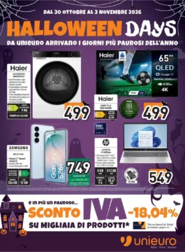 Unieuro HALLOWEEN DAYS dal 30 ottobre