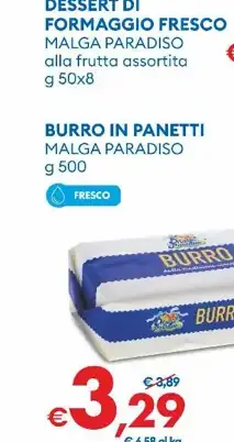Formaggio Frutta Burro Ad