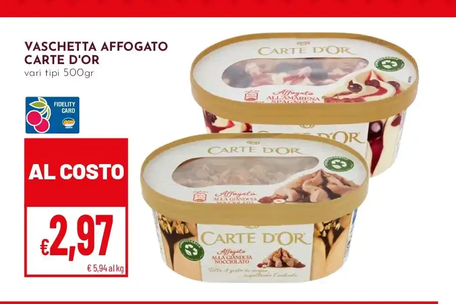 Vaschetta affogato Carte d'Or