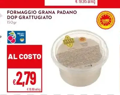Formaggio Grana Padano DOP grattugiato