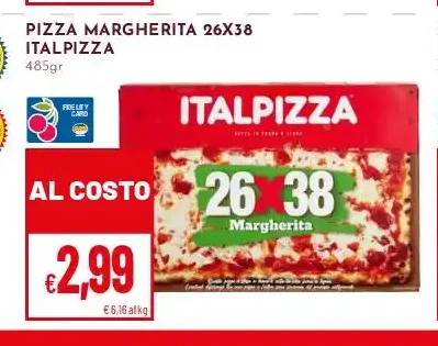 Pizza Margherita 26x38 Italpizza