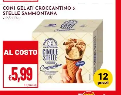 Coni gelato Croccantini 5 Stelle Sammontana