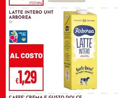 Latte intero UHT Arborea