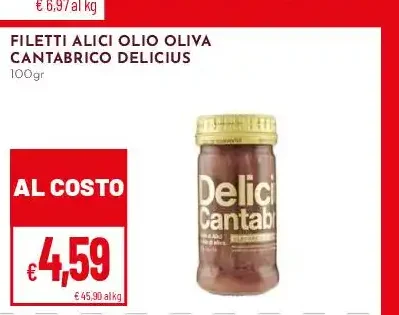 Filetti di alici all'olio di oliva Cantabrico Delicius