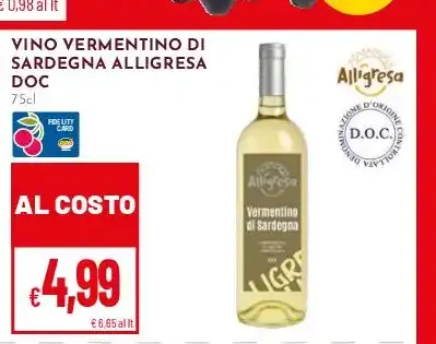 Vino Vermentino di Sardegna Alligresa DOC