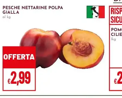 Pesche nettarine a polpa gialla