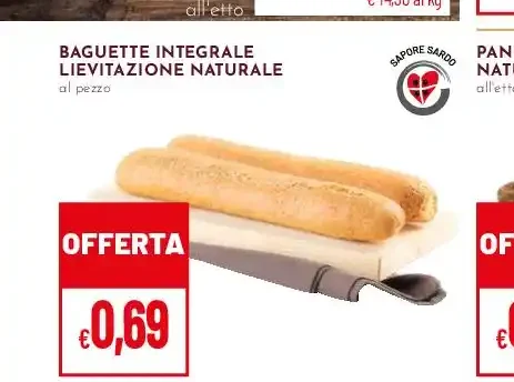 Baguette integrale a lievitazione naturale