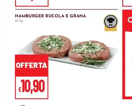 Hamburger rucola e grana