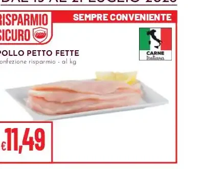 Pollo petto a fette