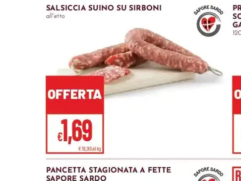 Salsiccia di suino Su Sirboni