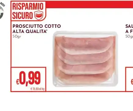 Prosciutto cotto alta qualità