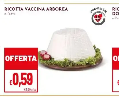 Ricotta vaccina Arborea