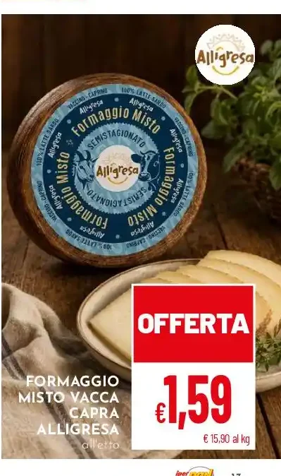 Formaggio misto vacca e capra Alligresa