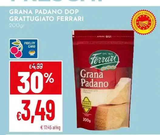 Grana Padano DOP grattugiato Ferrari