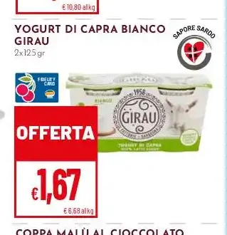 Yogurt di capra bianco Girau