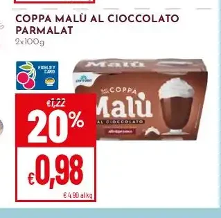 Coppa Malù al cioccolato Parmalat