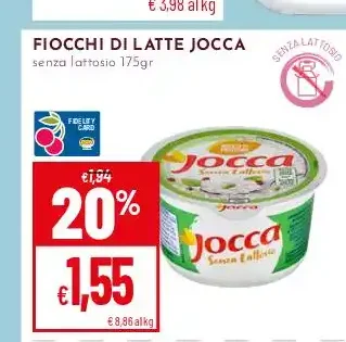 Fiocchi di latte Jocca senza lattosio