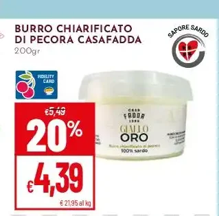 Burro chiarificato di pecora Casafadda