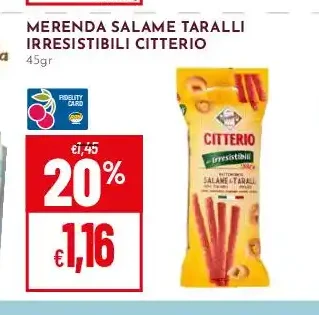 Merenda salame e taralli Irresistibili Citterio