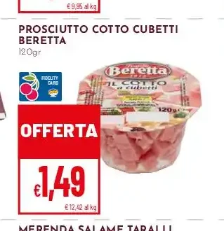 Prosciutto cotto a cubetti Beretta