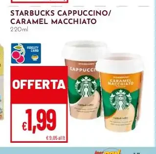 Starbucks Cappuccino o Caramel Macchiato