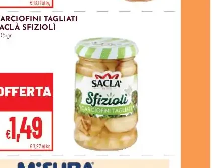 Carciofini tagliati Saclà Sfizioli